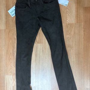 Brown faux suede jeans